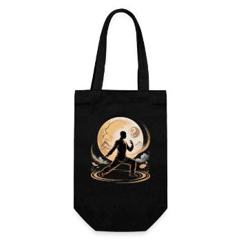 Tai Chi Zen Meditation – Chi Qigong Training - Geschenkbeutel für Flaschen - Schwarz - Vorne