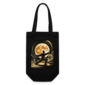 Tai Chi Zen Meditation – Chi Qigong Training - Geschenkbeutel für Flaschen - Schwarz - Vorne