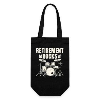 Retirement Rocks - Geschenkbeutel für Flaschen - Schwarz - Vorne