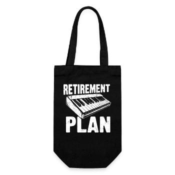 Retirement Plan Piano Keyboard - Geschenkbeutel für Flaschen - Schwarz - Vorne