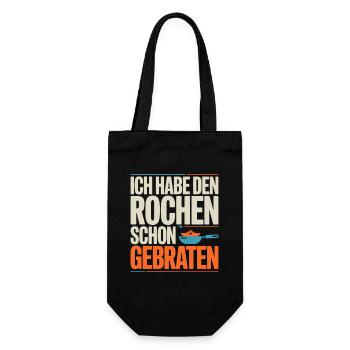Rochen Schon Gebraten Stachelrochen Manta Rochen - Geschenkbeutel für Flaschen - Schwarz - Vorne