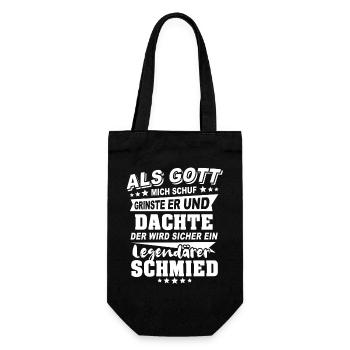 Schmied - Geschenkbeutel für Flaschen - Schwarz - Vorne