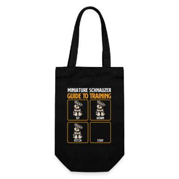 Zwergschnauzer-Trainingsleitfaden Humor - Geschenkbeutel für Flaschen - Schwarz - Vorne