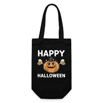 Happy Halloween Party Ideas Funny Halloween - Geschenkbeutel für Flaschen - Schwarz - Vorne