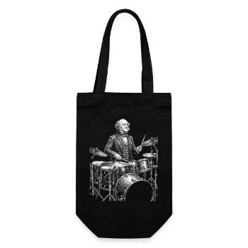 Martin Van Buren Trommler Skizze - Geschenkbeutel für Flaschen - Schwarz - Vorne