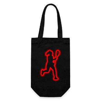 Lacrosse Spieler Damen Kinder Lacrosse Mädchen - Geschenkbeutel für Flaschen - Schwarz - Vorne