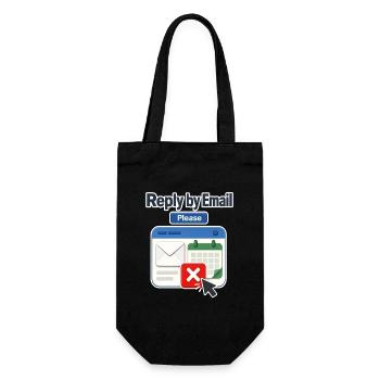 Arbeitsplatzhumor Antwort per E-Mail Bitte, Kalender De - Geschenkbeutel für Flaschen - Schwarz - Vorne