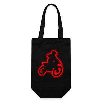 Dirt Bike Motorrad Herren Jungen Motocross Kinder - Geschenkbeutel für Flaschen - Schwarz - Vorne