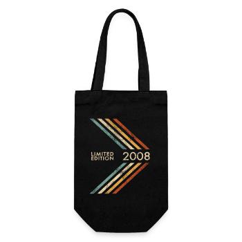 2008 Limited Edition Geburtstag Mädchen und Jungen - Geschenkbeutel für Flaschen - Schwarz - Vorne