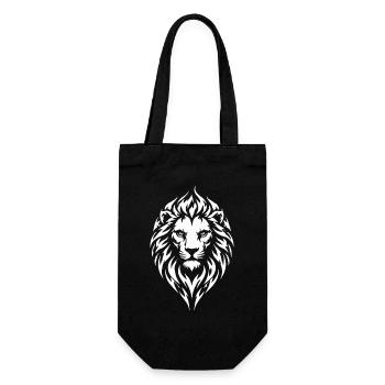 Style de tatouage tribal Lion - Sac à bouteille - noir - Devant