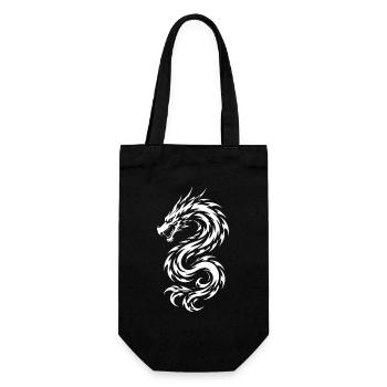 Drache Tribal Tattoo Style Style - Geschenkbeutel für Flaschen - Schwarz - Vorne