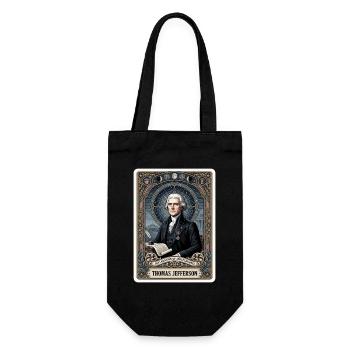 Thomas Jefferson Tarotkarte - Geschenkbeutel für Flaschen - Schwarz - Vorne