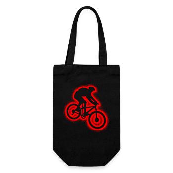 Downhill Bike Mountainbike MTB Herren Kinder - Geschenkbeutel für Flaschen - Schwarz - Vorne