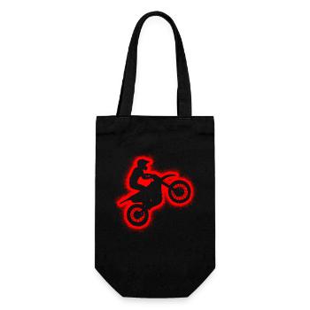 Dirt Bike Motorrad Jungen Herren Motocross Kinder - Geschenkbeutel für Flaschen - Schwarz - Vorne