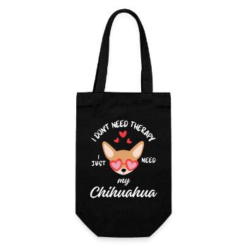 Chien de thérapie Chihuahua - Sac à bouteille - noir - Devant