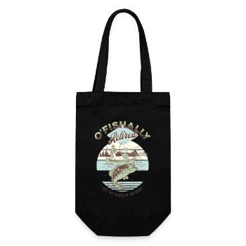 Vintage Fishing Retirement - Gift Bag for Bottles - black - Front