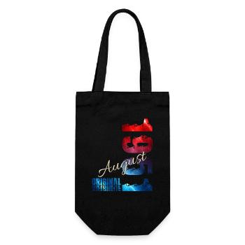 75th Birthday Gift Original August 1951 - Gift Bag for Bottles - black - Front