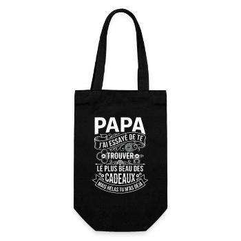 Papa Tu M'as Déjà Le Plus Beau Cadeau Humour - Sac à bouteille - noir - Devant