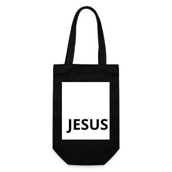 JESUS - Geschenkbeutel für Flaschen - Schwarz - Vorne