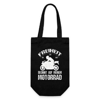 Freiheit Motorrad - Geschenkbeutel für Flaschen - Schwarz - Vorne
