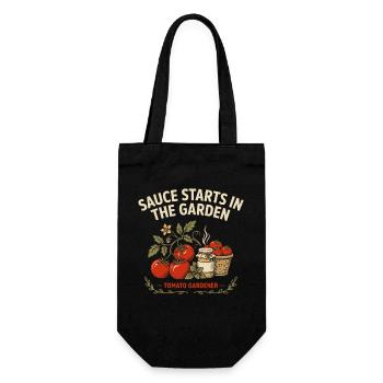 Tomatenfreunde Garten Sauce - Geschenkbeutel für Flaschen - Schwarz - Vorne