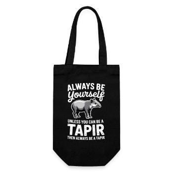 Tapire Sprüche Tapir Lustiges Tapire Geschenk - Geschenkbeutel für Flaschen - Schwarz - Vorne