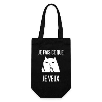 Chat Rebelle Je Fais Ce Que Je veux - Sac à bouteille - noir - Devant