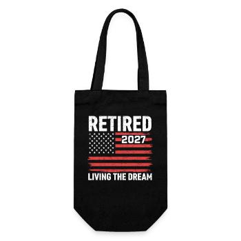 Retired 2027 Living The Dream - Geschenkbeutel für Flaschen - Schwarz - Vorne