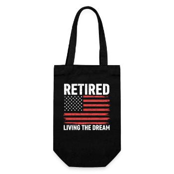 Retired Living The Dream - Geschenkbeutel für Flaschen - Schwarz - Vorne