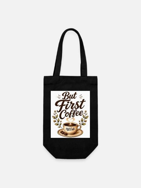 but_first_cafe - Gift Bag for Bottles - black