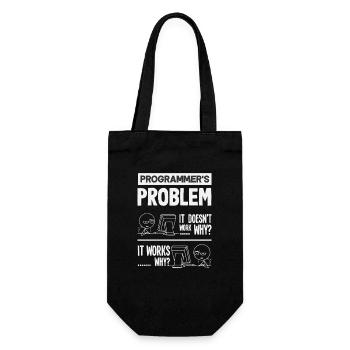 Programmierer Problem Informatik - Geschenkbeutel für Flaschen - Schwarz - Vorne