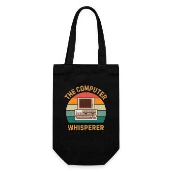 Computer Whisperer lustiges IT-Tech-Geschenk - Geschenkbeutel für Flaschen - Schwarz - Vorne