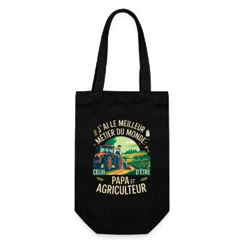 Papa Et Agriculteur Meilleur Métier Du Monde - Sac à bouteille - noir - Devant