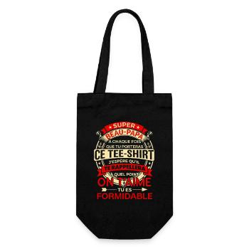 Super Beau-Papa Cadeau Fête Des Pères Rétro - Sac à bouteille - noir - Devant