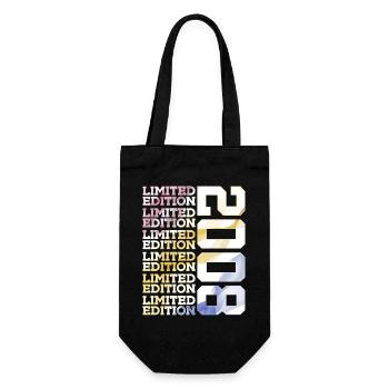 LIMITED EDITION 2008 - 18 JAHRE - 18. GEBURTSTAG - Geschenkbeutel für Flaschen - Schwarz - Vorne
