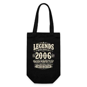 20. Geburtstag Geschenk Mann 2006 Vintage Retro - Geschenkbeutel für Flaschen - Schwarz - Vorne