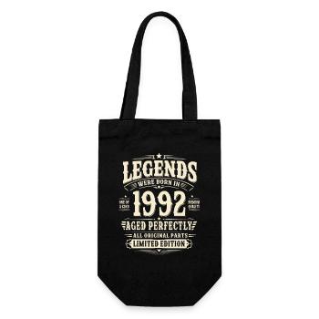 Cadeau d’anniversaire 33 ans Mari 1992 Vintage Rétro - Sac à bouteille - noir - Devant