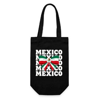 MEXICO Mexikanische Flagge Nationalstolz - Geschenkbeutel für Flaschen - Schwarz - Vorne