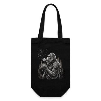 Bigfoot, dandelion, dandelion, nature lover - Gift Bag for Bottles - black - Front