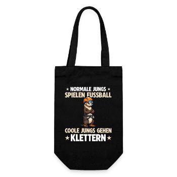 Klettern Jungs Lustiger Frettchen Kletterer - Geschenkbeutel für Flaschen - Schwarz - Vorne