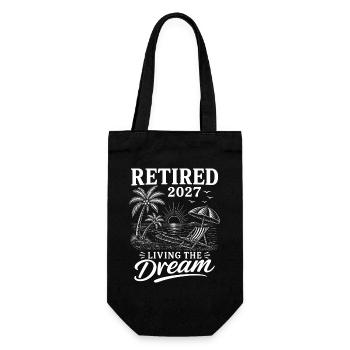 Retired 2027 Living The Dream - Geschenkbeutel für Flaschen - Schwarz - Vorne