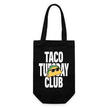 Taco Tuesday Club mit cooler Sonnenbrille - Geschenkbeutel für Flaschen - Schwarz - Vorne