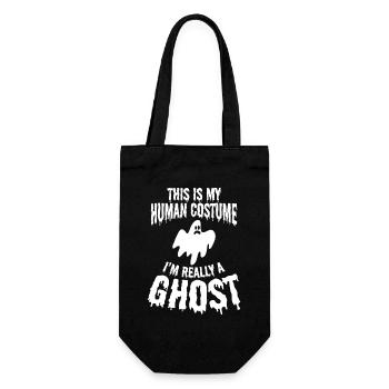 Halloween - This Is My Human Costume I'm Really A  - Geschenkbeutel für Flaschen - Schwarz - Vorne