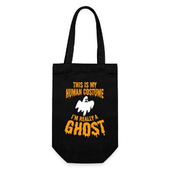 This Is My Human Costume I'm Really A Ghost Hallow - Geschenkbeutel für Flaschen - Schwarz - Vorne