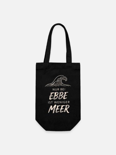 Only At Low Tide Is There Less Sea - Geschenkbeutel für Flaschen - Schwarz