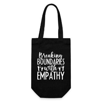 Social Worker Quote Breaking Boundaries With - Geschenkbeutel für Flaschen - Schwarz - Vorne