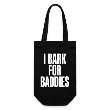 Ich belle für Baddies. - Geschenkbeutel für Flaschen - Schwarz - Vorne