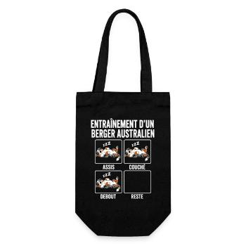 Chien Entraînement Berger Australien - Sac à bouteille - noir - Devant
