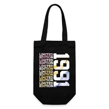 LIMITED EDITION 1991 - 35 JAHRE - 35. GEBURTSTAG - Geschenkbeutel für Flaschen - Schwarz - Vorne
