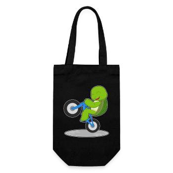 Turtle Bicycle - Gift Bag for Bottles - black - Front